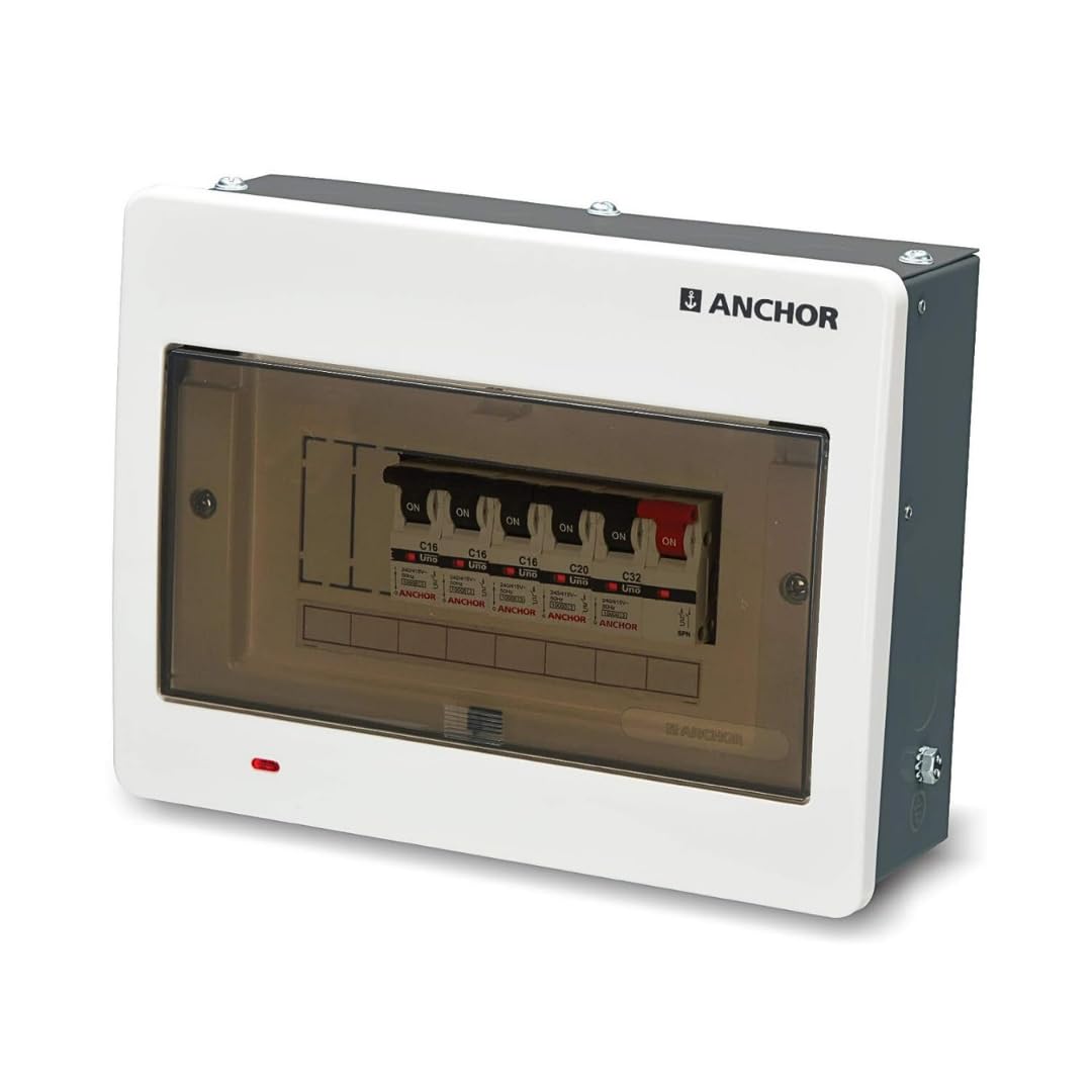 Anchor by Panasonic UNO Plus 6 Way SPN Distribution Board For Home